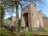 The imposing gatehouse of Peckforton Castle.